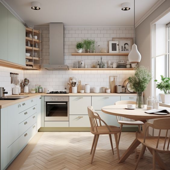 44 Cách trang trí nhà bếp nhỏ có thiết kế nội thất màu sắc hài hòa